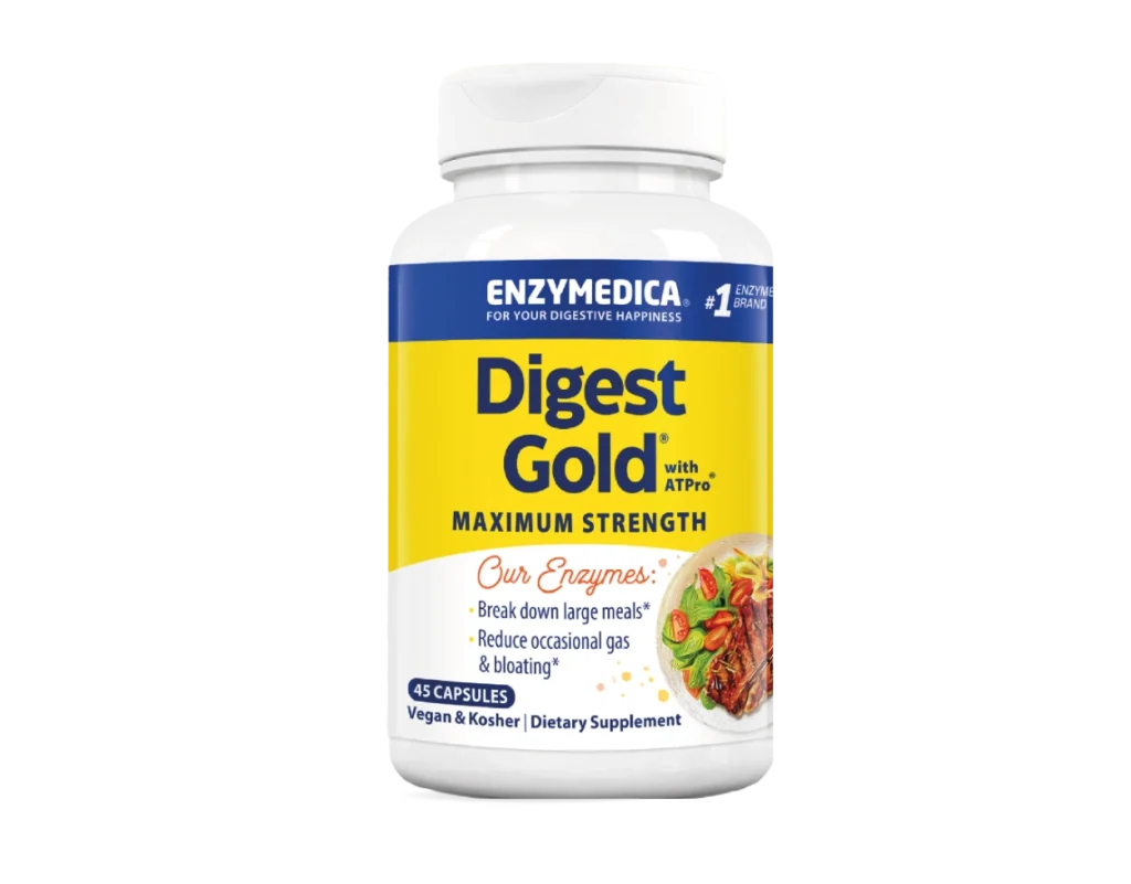 Frasco de Enzymedica Digest Gold, 45 cápsulas de enzimas digestivas