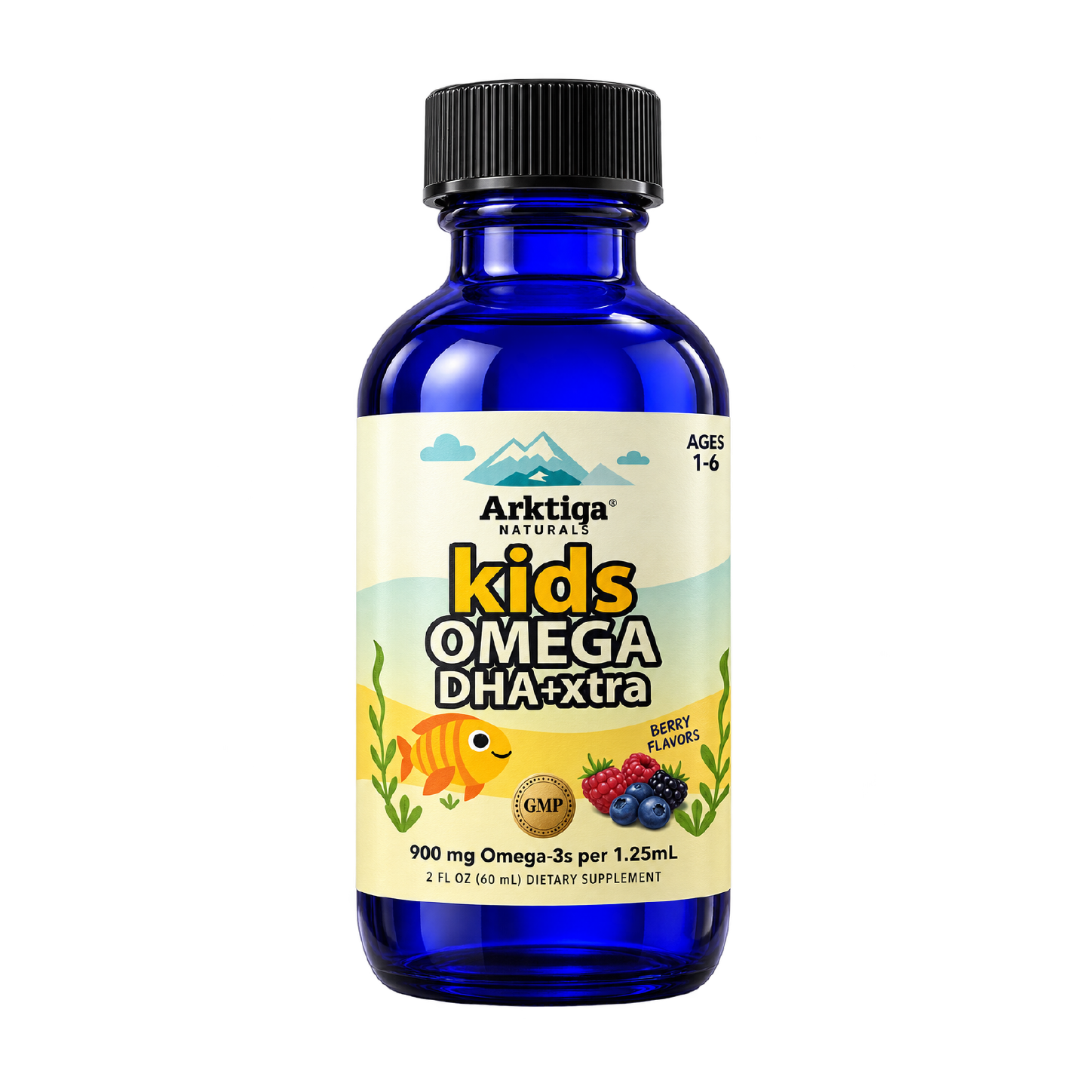 Omega 3 – Arktiqa – Kids Omega DHA+Xtra Berry (60 ml) - Imagen 2