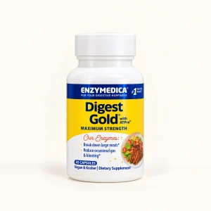 Frasco de Enzymedica Digest Gold con ATPro, enzimas digestivas, 45 cápsulas