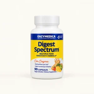 Frasco de Enzymedica Digest Spectrum, enzimas digestivas, 90 cápsulas